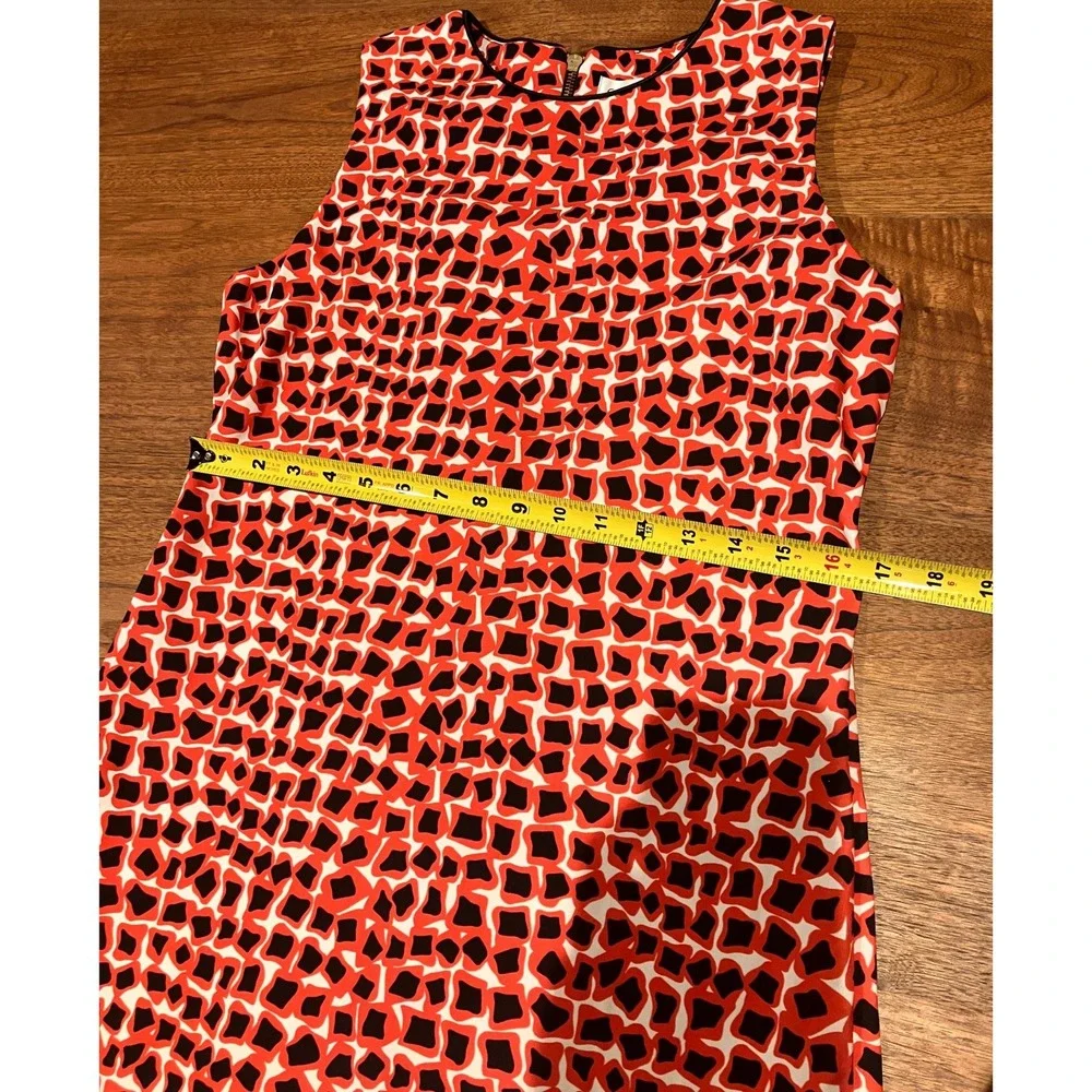 Sara Campbell Boston Red Black Geometric Print Shift Dress SC114-142 Mens Medium